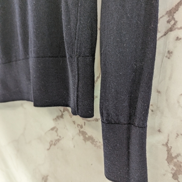 COS Sweater Womens Small Black Crew Neck Lightweight Long Sleeve Wool Blend - Picture 7 of 10